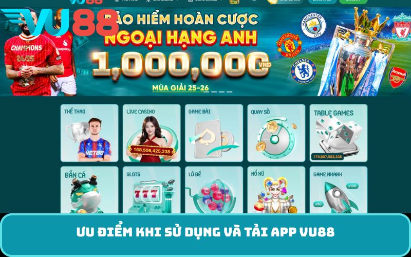 Ưu điểm khi sử dụng và Tải App VU88