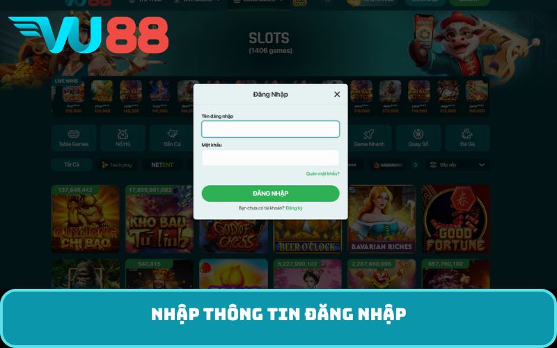 Nhập thông tin đăng nhập