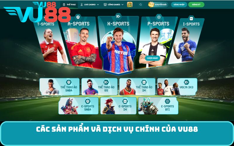 Các sản phẩm và dịch vụ chính của VU88