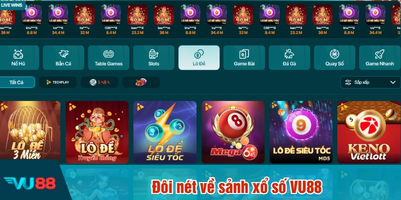 Đôi nét về sảnh xổ số VU88