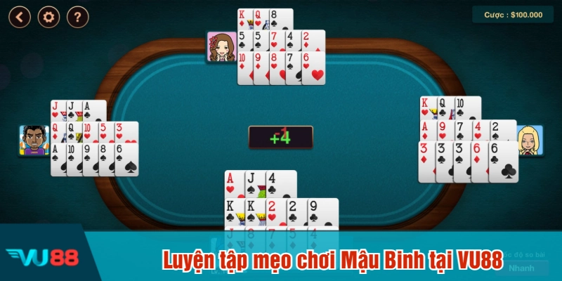 Luyện tập mẹo chơi Mậu Binh tại VU88