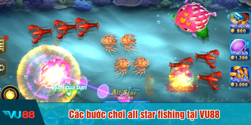 Các bước chơi all star fishing tại VU88
