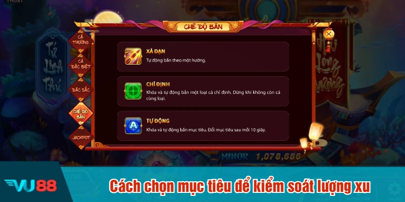 Cách chọn mục tiêu để kiểm soát lượng xu