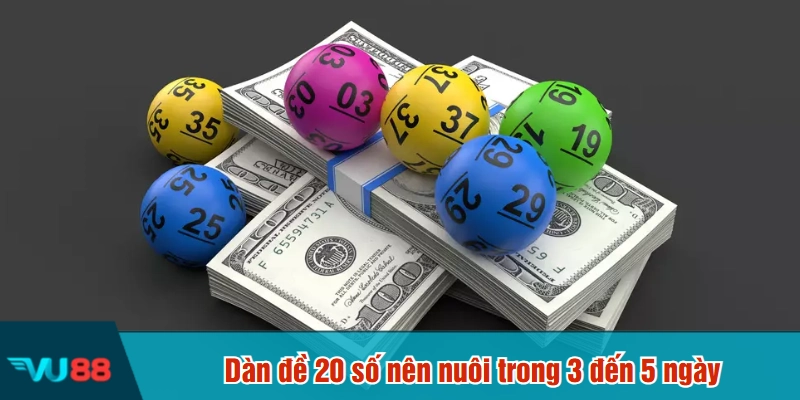 Dàn đề 20 số nên nuôi trong 3 đến 5 ngày