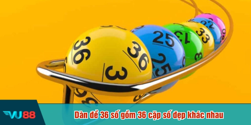 Dàn đề 36 số gồm 36 cặp số đẹp khác nhau