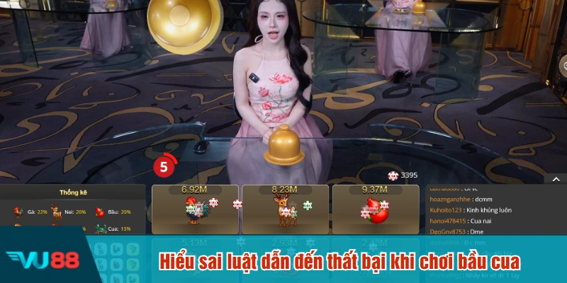 Hiểu sai luật dẫn đến thất bại khi chơi bầu cua