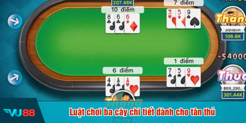Luật chơi ba cây chi tiết dành cho tân thủ